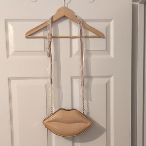Aldo Nude Lip-Shaped Crossbody Bag